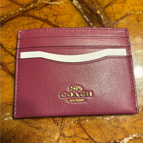 Coach Magenta/Pink Card Holder - Picture 1 of 6
